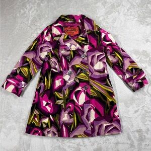 Missoni X Target Girls Floral Psychedelic Green Purple Peacoat Jacket 2T 3T